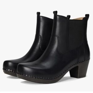 Black Leather Ankle Boots